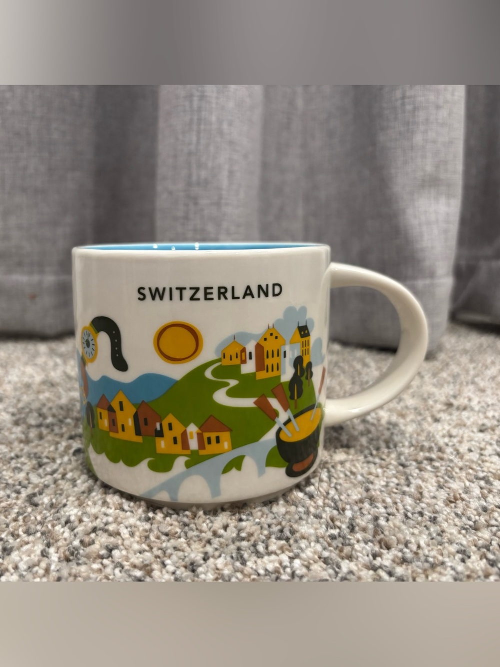 Starbucks “You Are Here” Collection Switzerland 2018 14oz Mug Blue Green